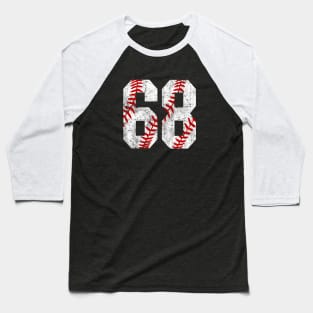 Vintage #68 Baseball Laces Baseball Mom Jersey Love Baseball Baseball T-Shirt